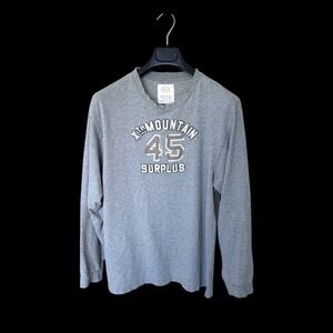 BAC 10th Mountain 45 Surplus Long Sleeve Retro T-Shirt Gray Medium
